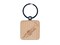 Trumpet Brass Musical Instrument Engraved Wood Square Keychain Tag Charm